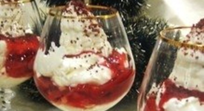 Сливочно-творожный десерт Красное и белое