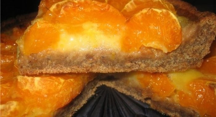 Мандариновый пирог с лимонным курдом