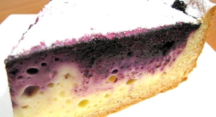 Творожный пирог с черникой