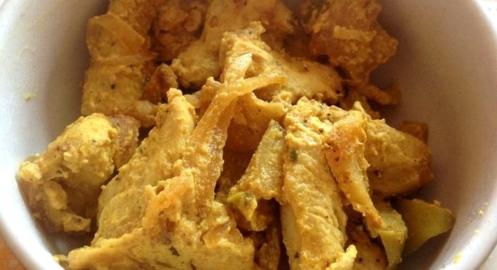 Курица с яблоками по‑индийски