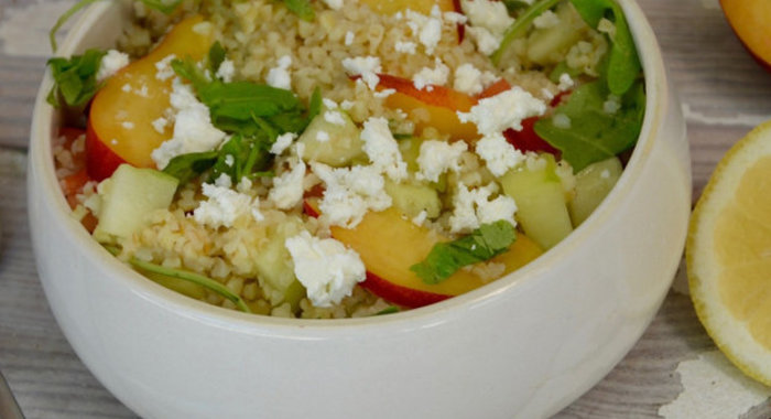 Табуле с сыром фета и помидорами