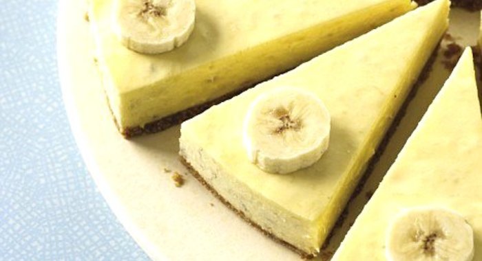 Яблочно-банановый чизкейк без запекания