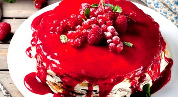 Блинный торт с вареньем