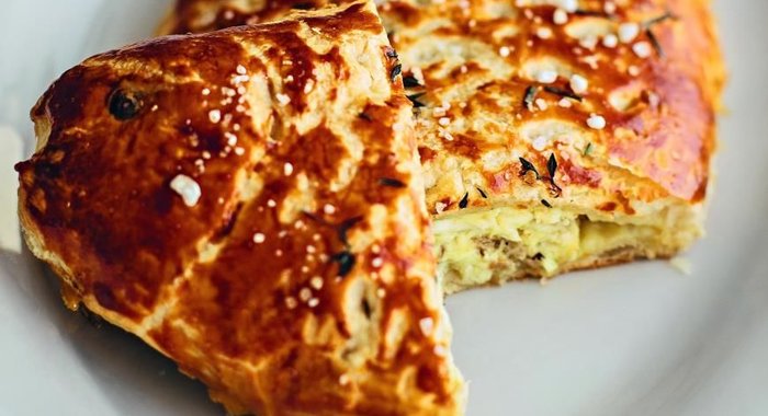 Cредиземноморский рыбный пирог