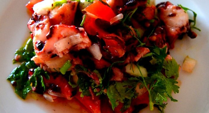 Жареные осьминоги