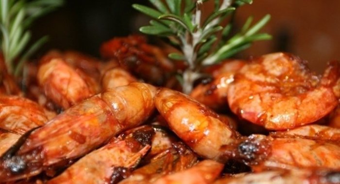 Креветки с розмарином