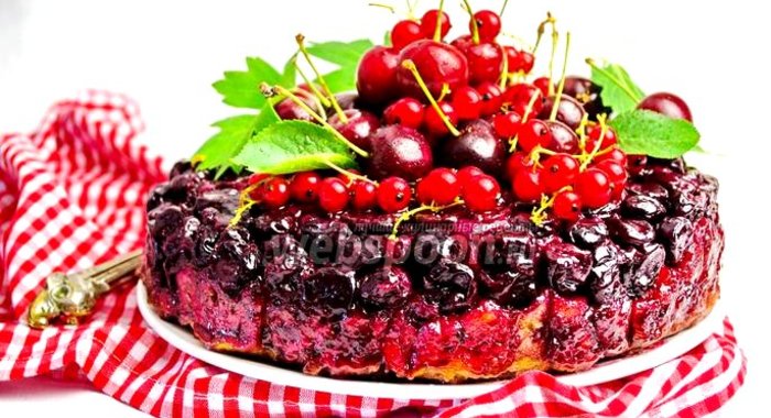 Французский пирог с вишней