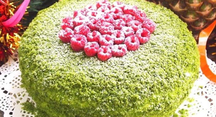 Йогуртовый торт «Зеленая полянка»