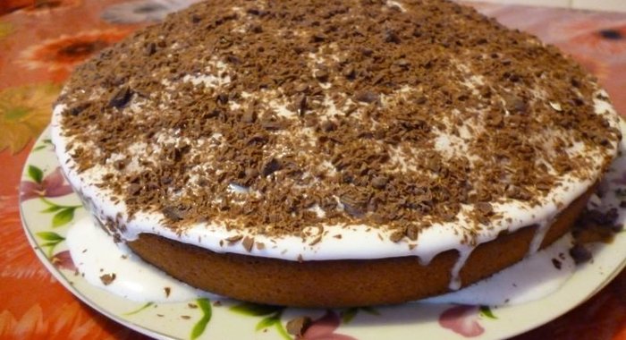 Торт манник шоколадный