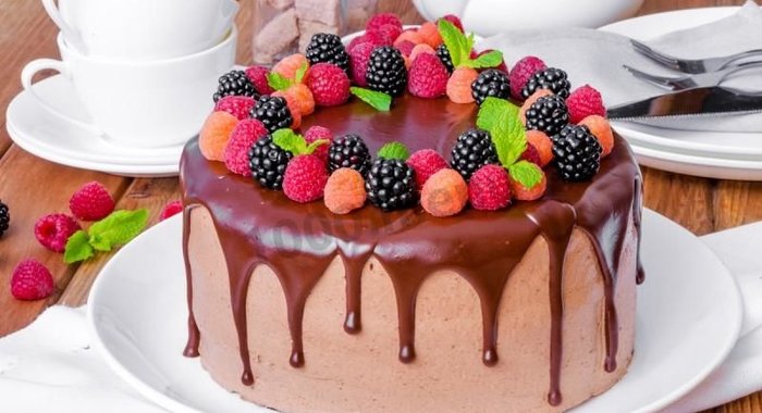 Торт бисквит Шоколад на кипятке