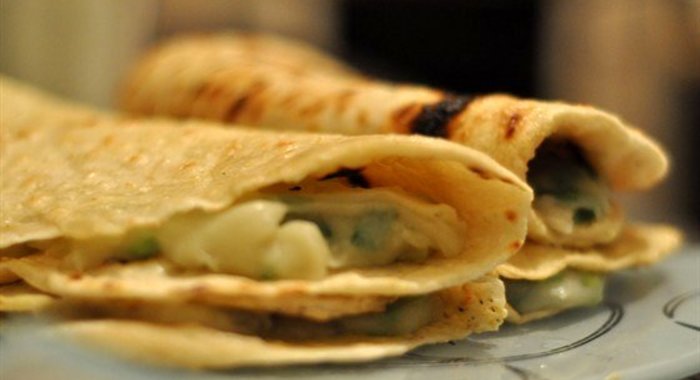 Кыстыбый с зеленым луком