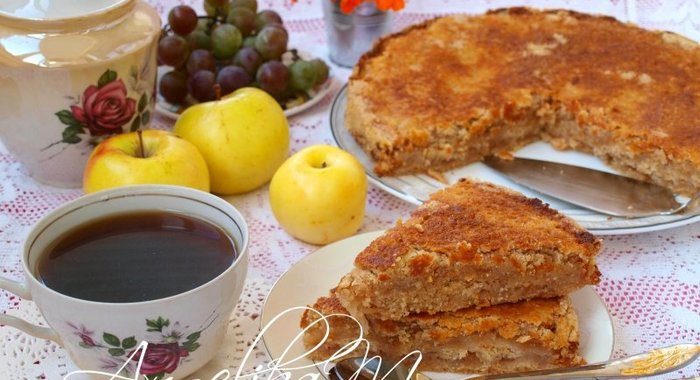 Насыпной яблочный пирог