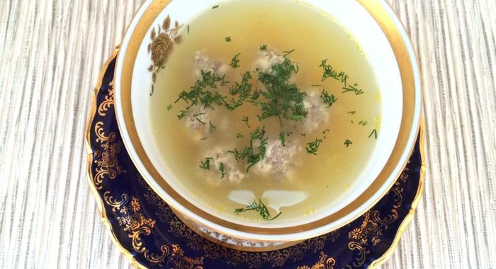 Суп с фрикадельками и булгуром