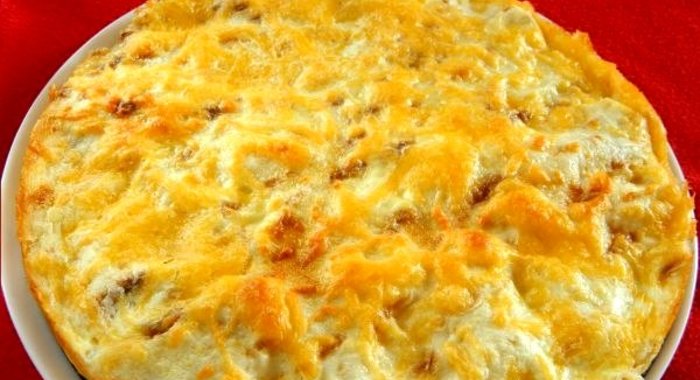 Пирог из лаваша с сыром