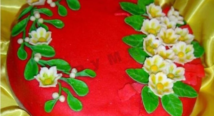 Торт Зимний цветок