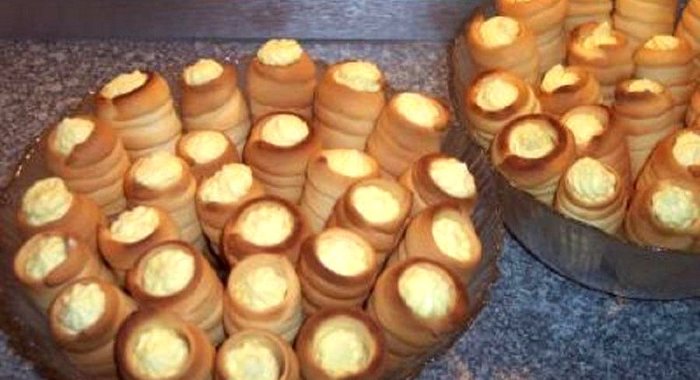 Трубочки со сливками