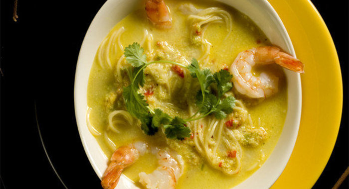 Суп-лапша с креветками