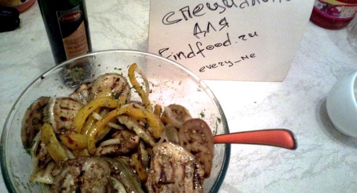 Горячий салат из овощей гриль