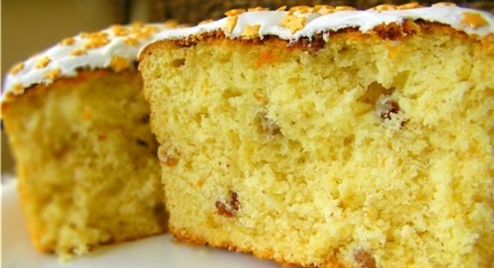 Кулич на топленом молоке
