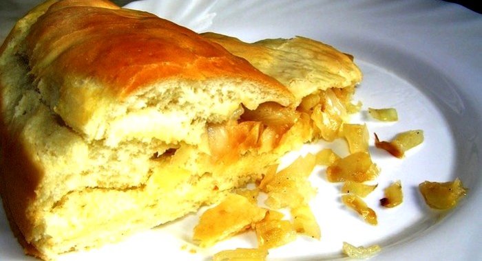 Постный пирог с капустой