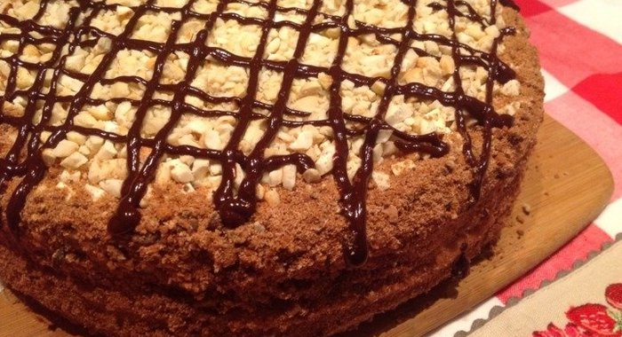 Медовый заварной торт