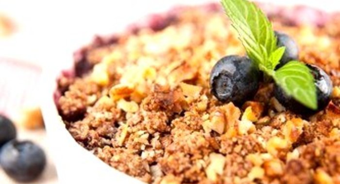 Черничный коблер с овсяными хлопьями