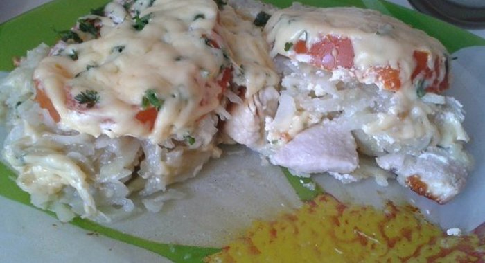 Мясо под шубой в мультиварке