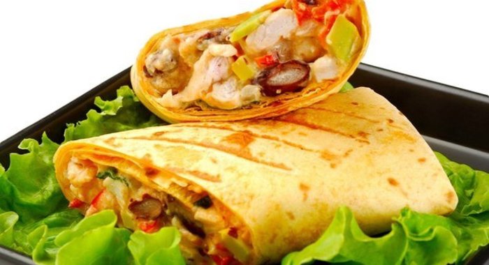 Тако с фасолью и авокадо