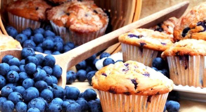 Капкейки с черникой