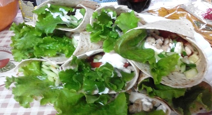 Тортилья с курицей