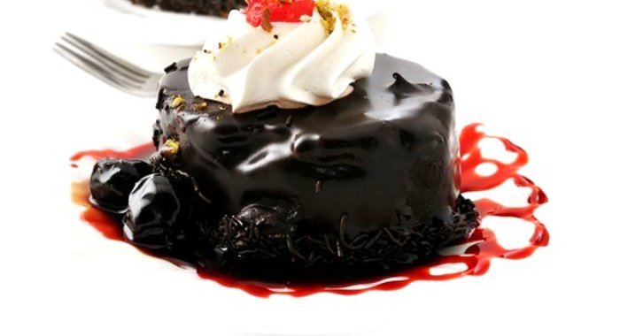 Горячий шоколадный торт