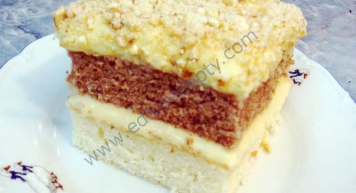 Пышный торт к чаю