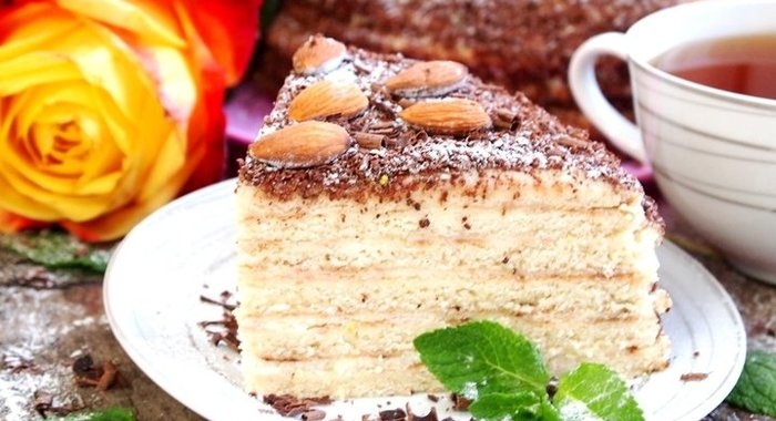 Сметанный торт на сковороде