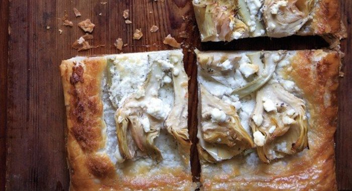 Пирог с артишоками и фетой