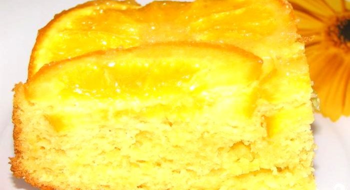 Апельсиновый пирог с орехами