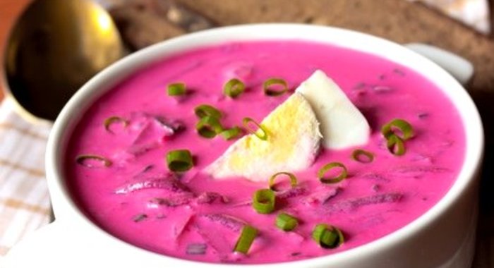 Холодник по-белорусски со свеклой