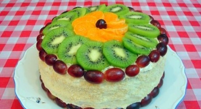 Торт апельсиново-тутовый в мультиварке