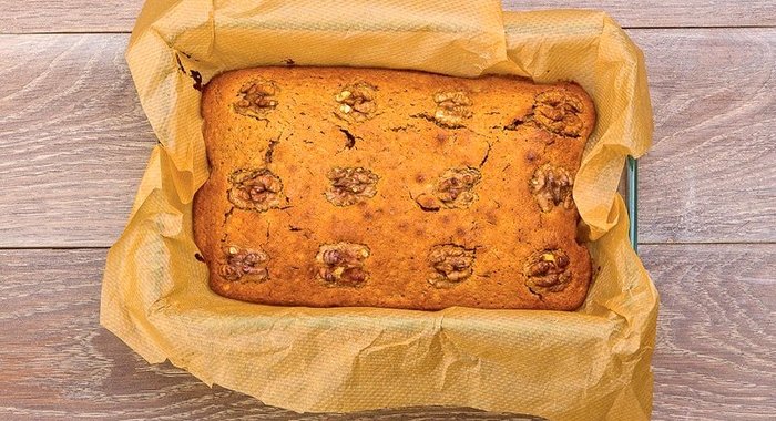Апельсиновый брауни с грецкими орехами