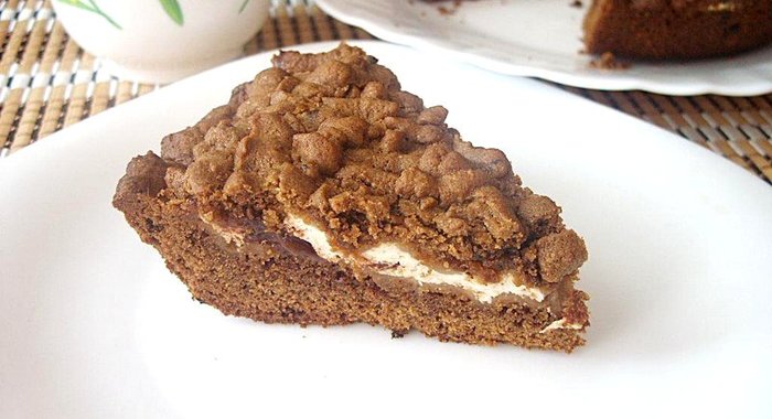 Кофейный пирог с творогом