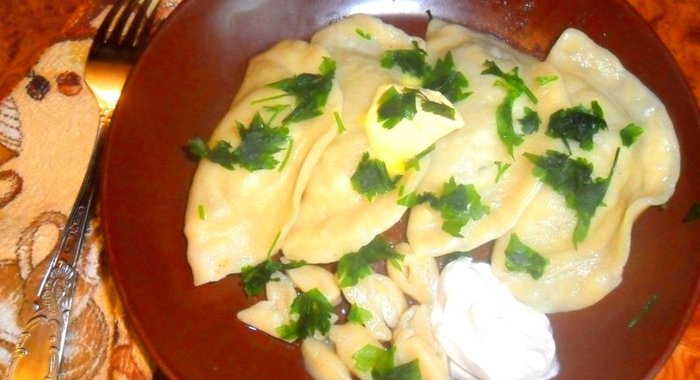 Вареники с картошкой и печенью