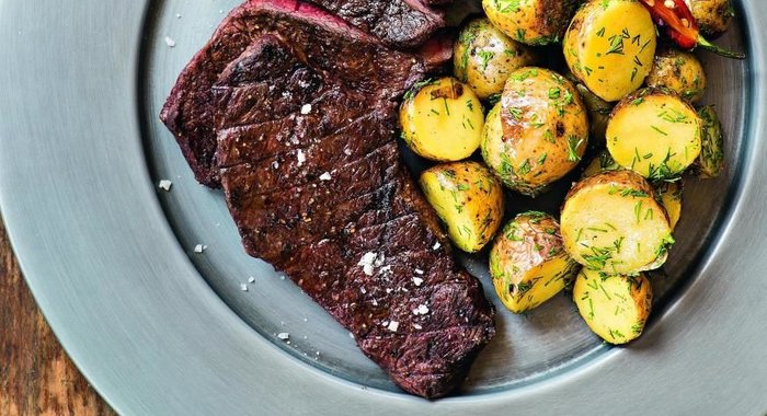 Денвер-стейк на углях