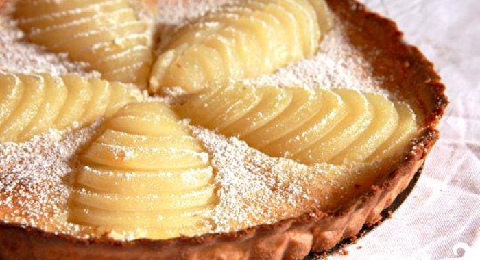 Миндальный пирог с грушами