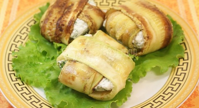 Конвертики из кабачков с сыром