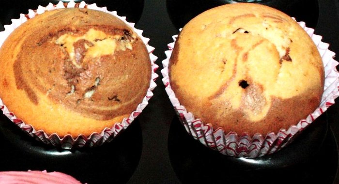 Двухцветные маффины