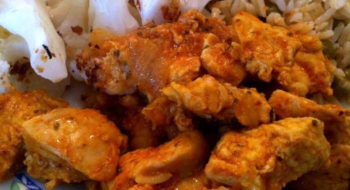 Куриные грудки с цветной капустой