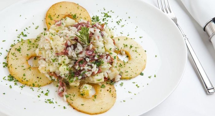 Ризотто с зеленым яблоком