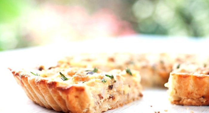 Киш с ветчиной и сыром