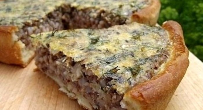 Заливной пирог с рыбной консервой