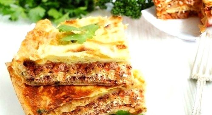 Пирог из тонкого лаваша
