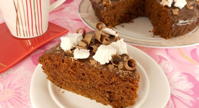 Влажный шоколадный пирог без яиц в мультиварке